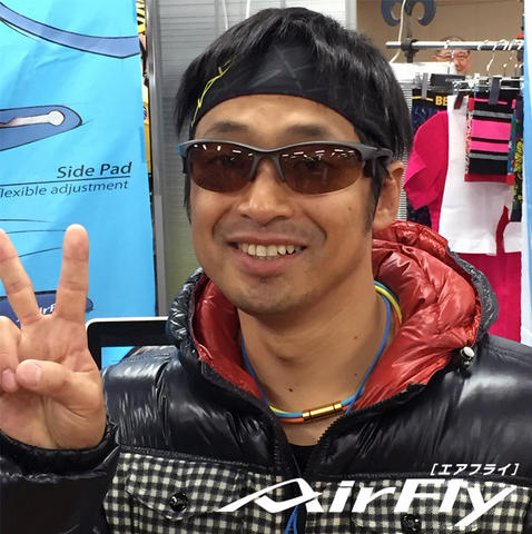 AirFlyエアフライ 鼻パッドなしスポーツサングラス 大物ゲスト安田団長!