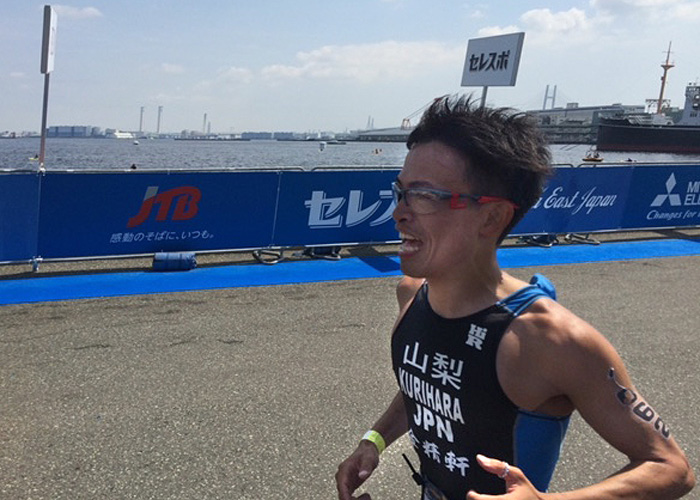 トライアスロン 横浜大会 栗原正明選手 エアフライ スポーツアイウェア